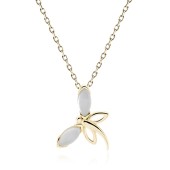 Lantisor argint placat cu aur galben cu libelula DiAmanti Z2178NG_UL-DIA